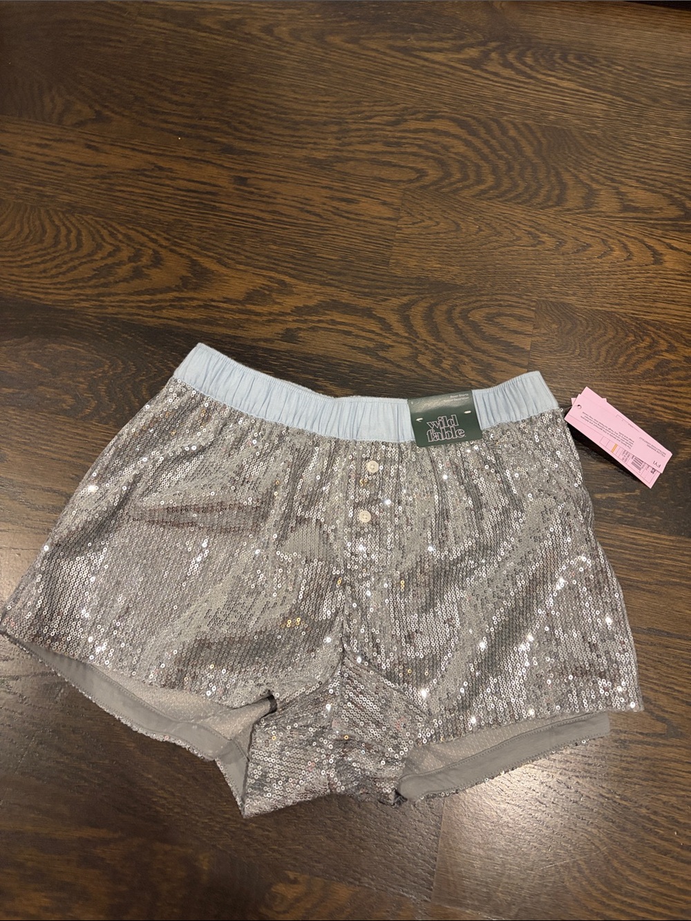 Wild Fable Silver Sequin Shorts